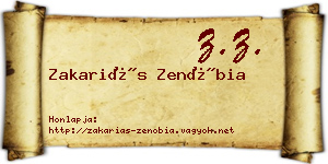 Zakariás Zenóbia névjegykártya